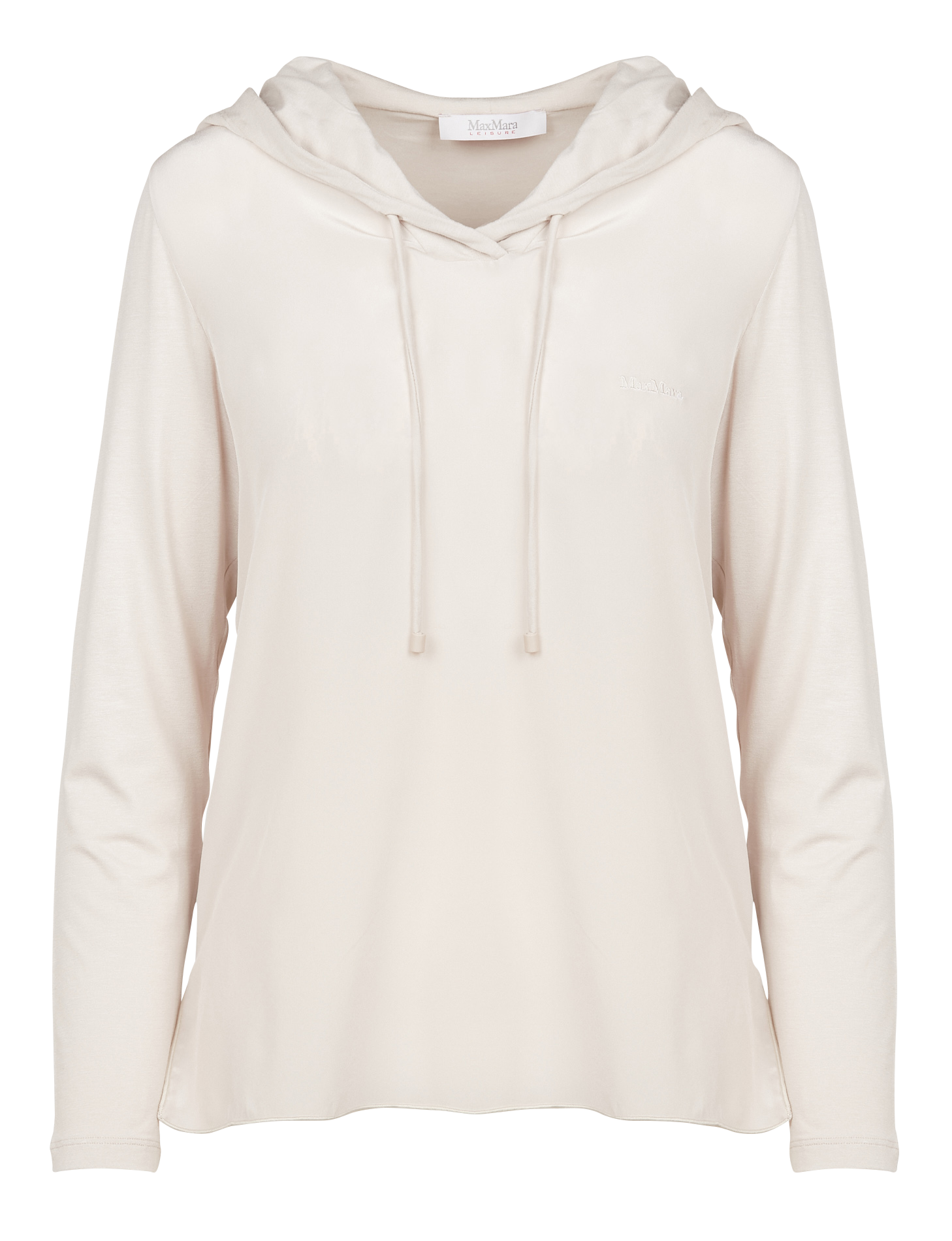 MACBETH - Top bi-matière à capuche | Beige