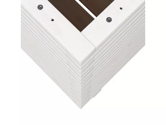 Jardinière bac lit surélevé bois blanche 60 x 60 x 72 cm 02_0037731
