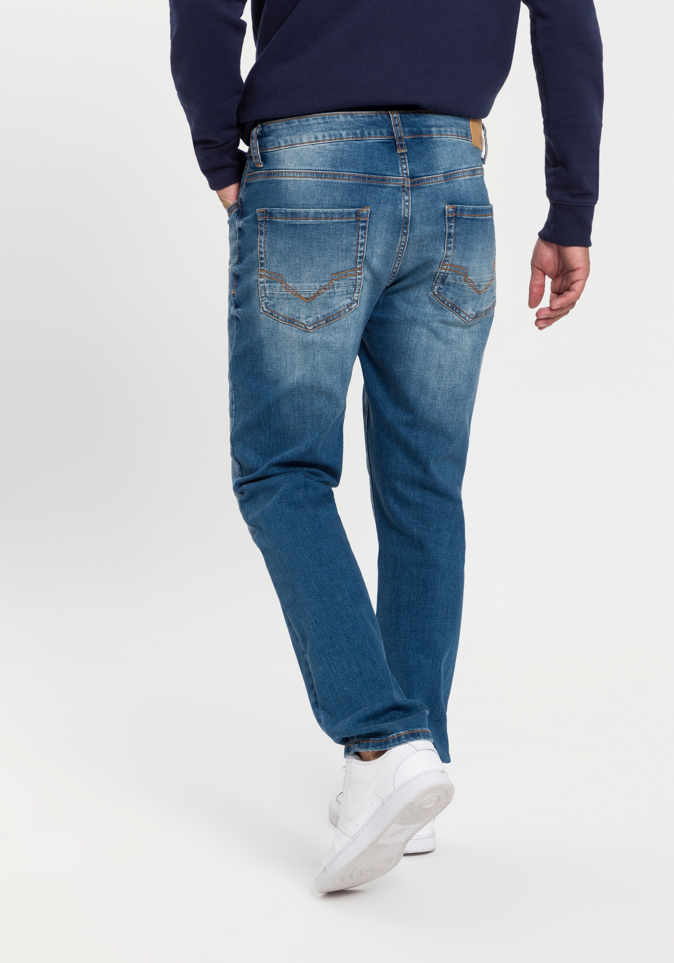 H.I.S Straight-Jeans »DIX«, gerade Beinform,  niedrige Leibhöhe,  Used-Waschung