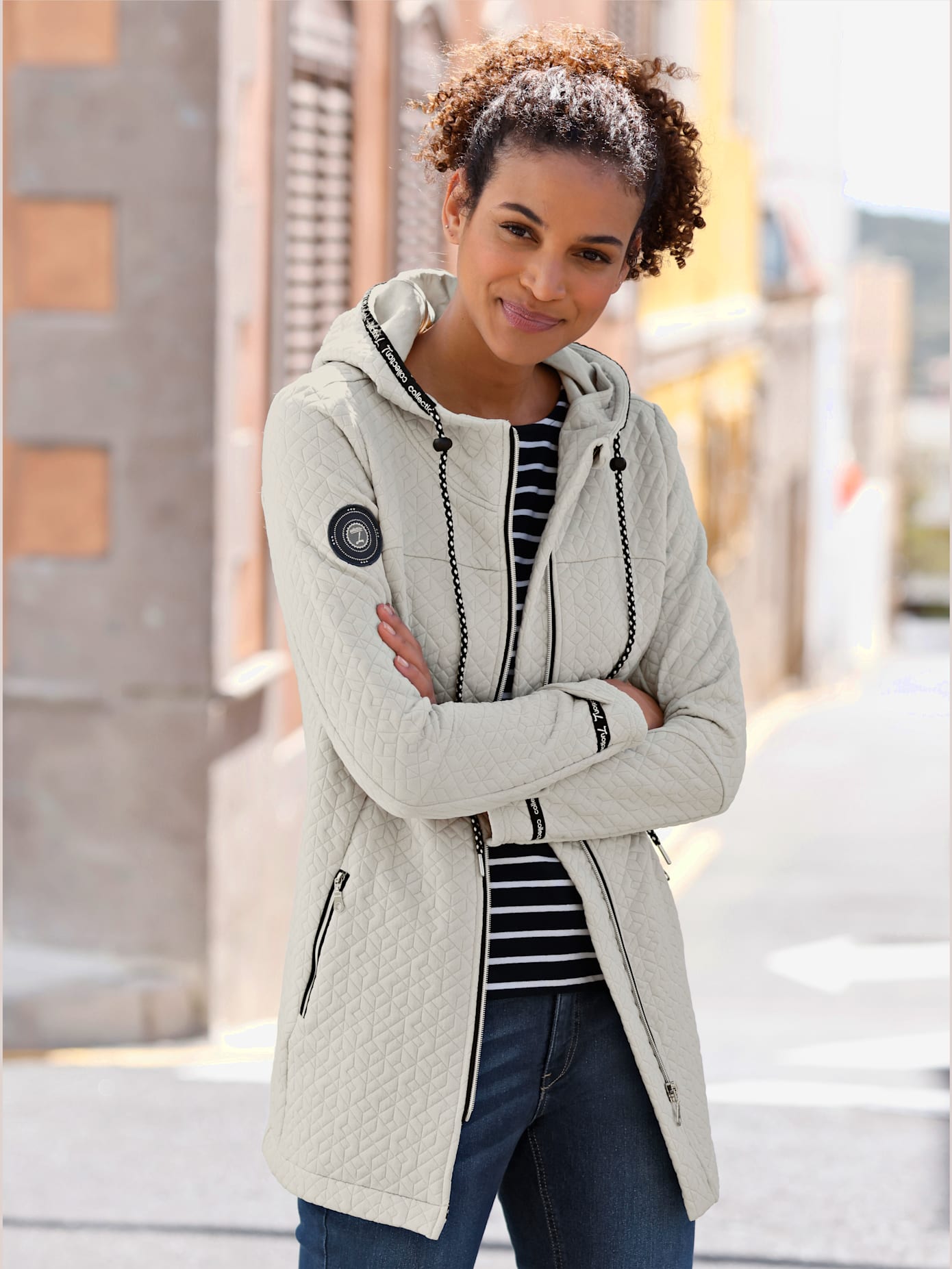 Veste en jersey longueur amovible