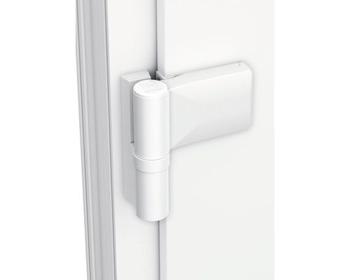 Zij-ingangsdeur A02 1000 x 2000 mm DIN Links wit/mahonie met helder glas incl. krukgarnituur, profielcilinder