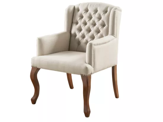 Fauteuil bergère en tissu PARUNA - Beige