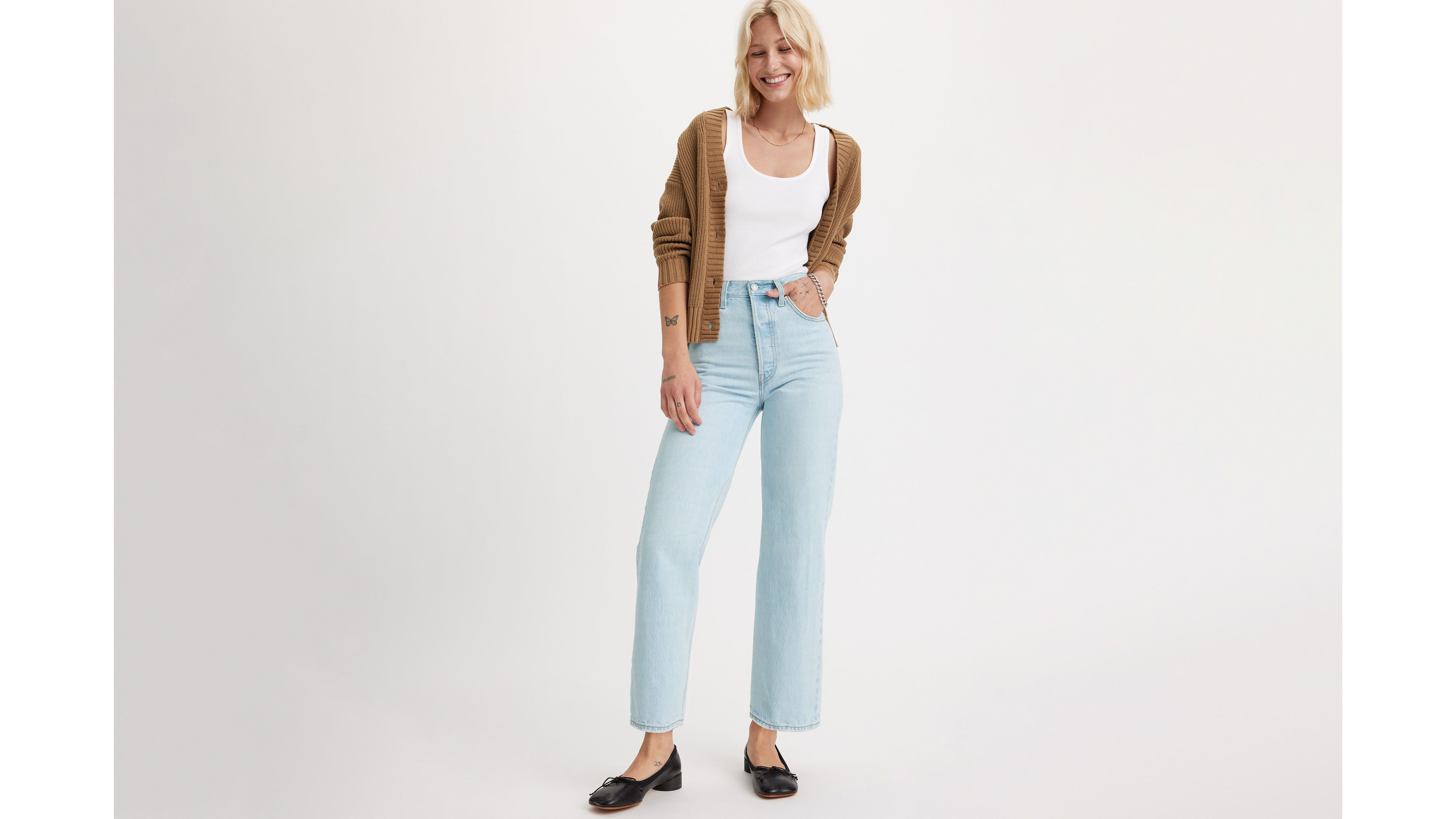 Jean droit Ribcage cheville - Ojai Shore - Bleu