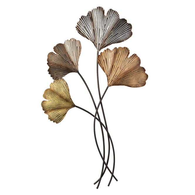 Wanddeko - Gingkoblätter - ca. 42 x 2 x 68,5 cm