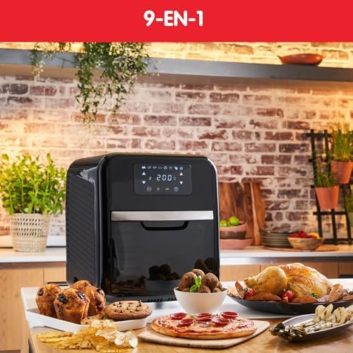 Moulinex Easy Fry air fryer, multicuiseur et four, 15 L, 9 programmes, friteuse sans huile, 3 niveaux de cuisson, compact, extra crisp, noir, AL556DF0, Acier Inoxydable : Cuisine et Maison