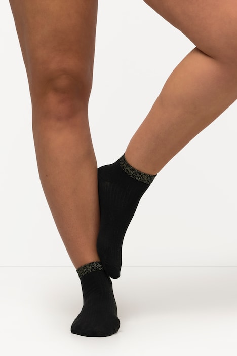 3er Pack, Kurzschaft-Socken, Glitzerbund