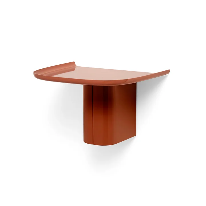 HAY - Korpus Wandregal mit Kleiderhaken, S, brick red