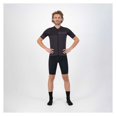 Maillot Manches Courtes Velo Rogelli Block - Homme - Noir