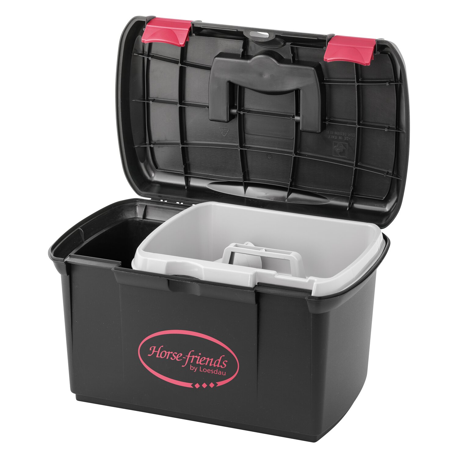 Horse-friends Putzbox  - black/fuchsia