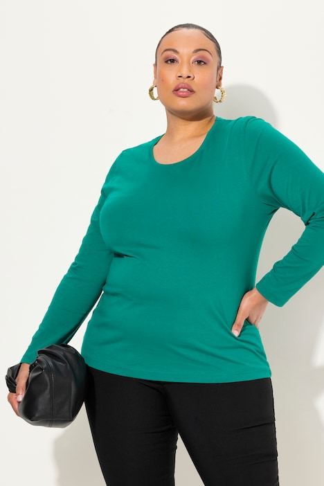 Shirt, Slim, Rundhalsausschnitt, Langarm