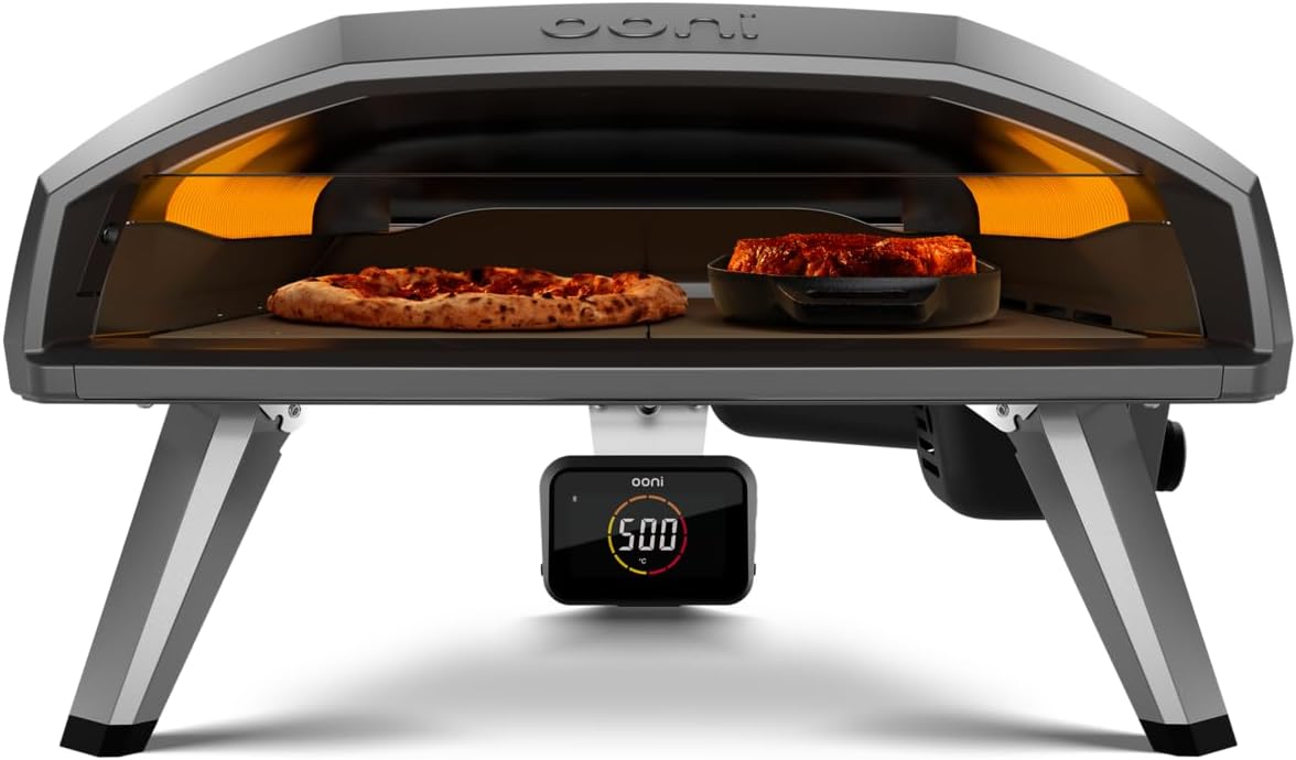 Ooni Koda 2 Pro 18' Gas Pizzaofen – Schieferblau – Pizzaofen Gas mit 2 Kochzonen – Kompakt & Tragbar Pizza Ofen – Perfekt für Neapolitanische Pizza in 60 Sekunden - (DE|AT- 50 mBar)