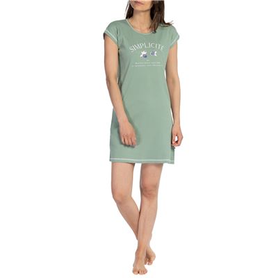 Chemise de nuit en jersey côtelé DODO HOMEWEAR®