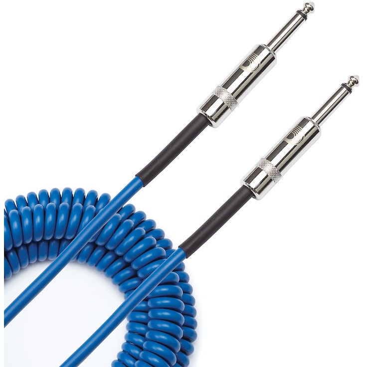D'Addario PW-CDG-30BU Coiled instrumentkabel blauw 9 m (30 ft)
