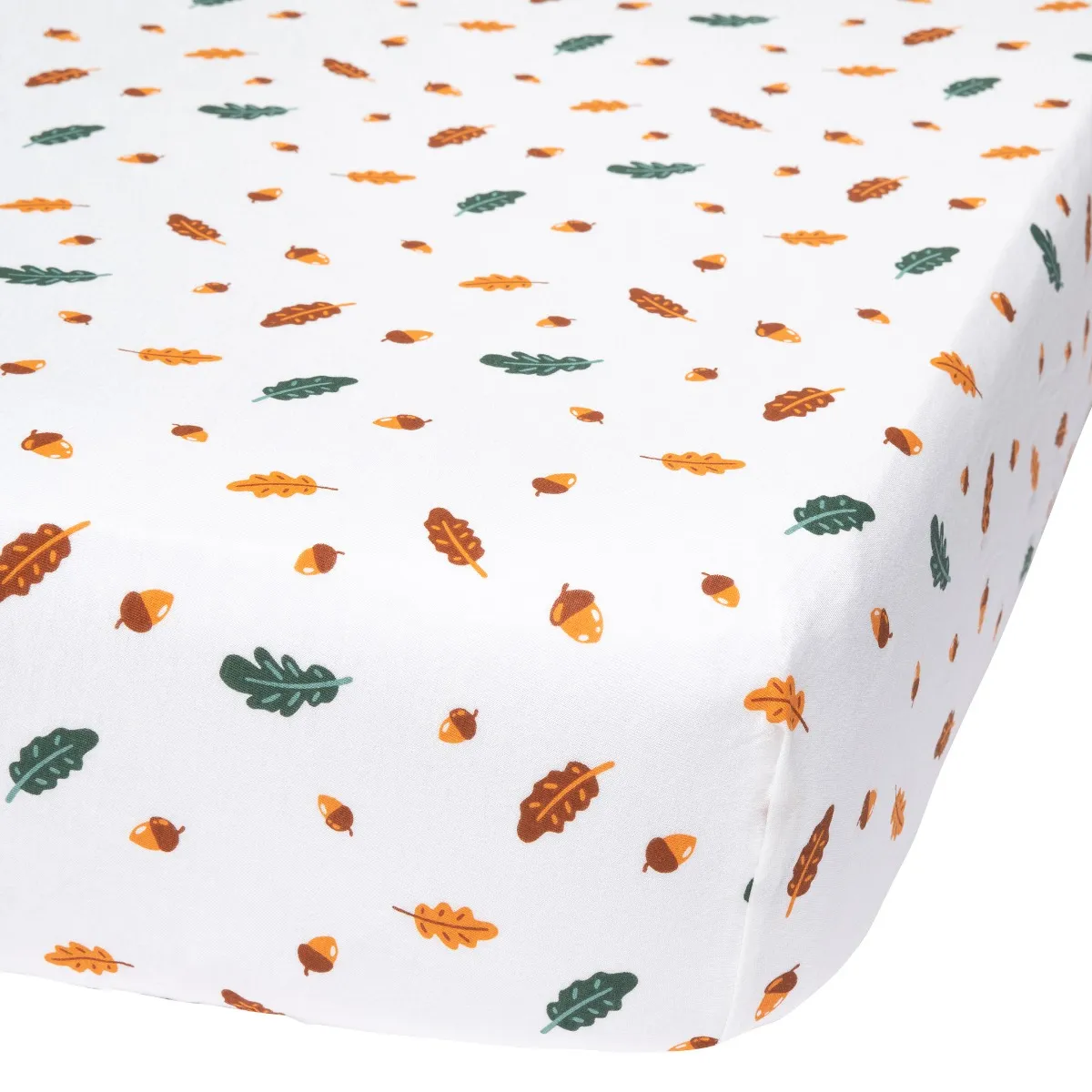 Perlimpinpin Drap Contour en Bambou pour Lit de Bébé - Noisette