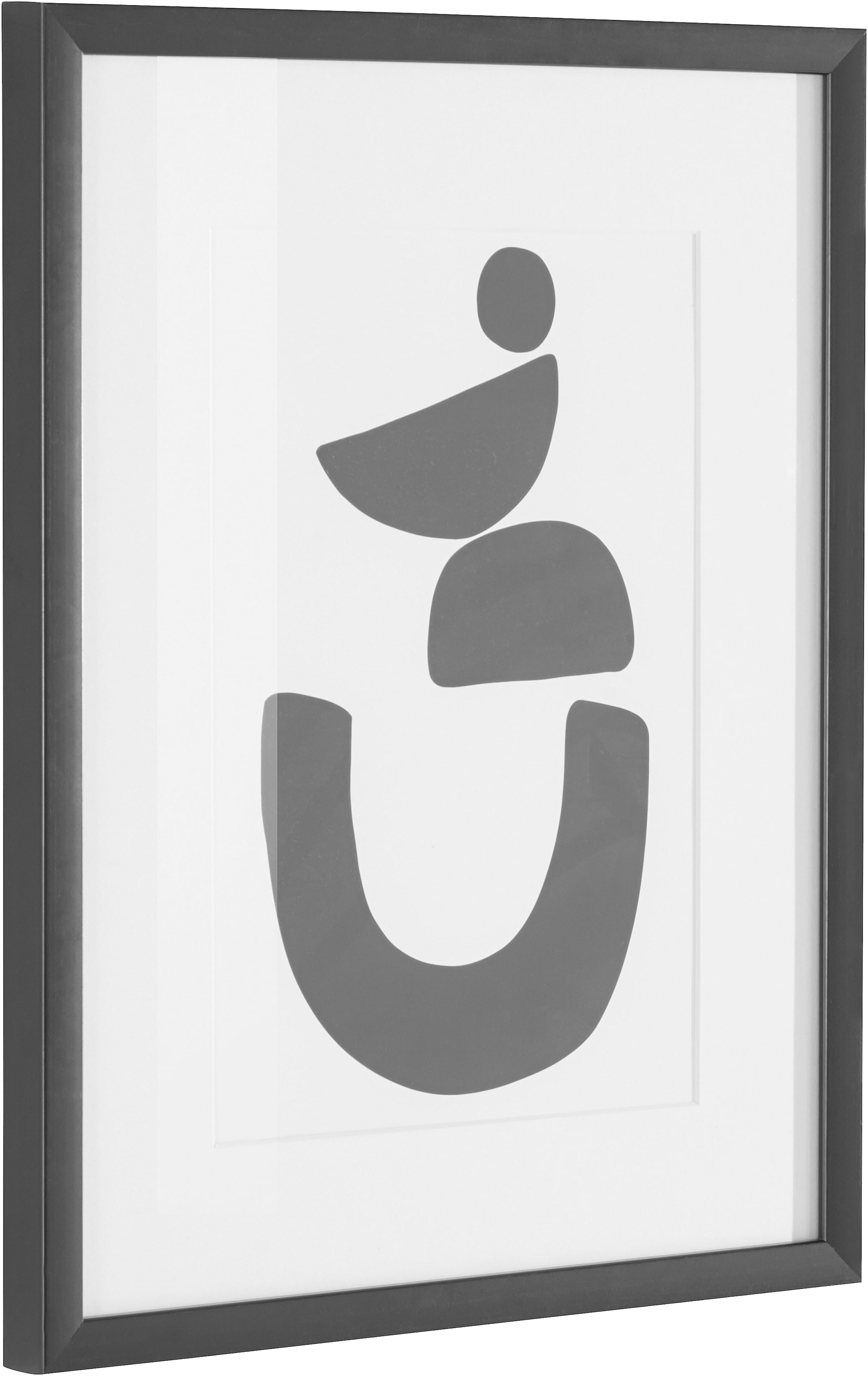 LeGer Home by Lena Gercke Bild »Black is Beautiful II« Abstrakt | Kunst | Modern | Schwarz-Weiss 1 Stk. tlg. HD Premium Poster-Druck inkl. Holzrahmen