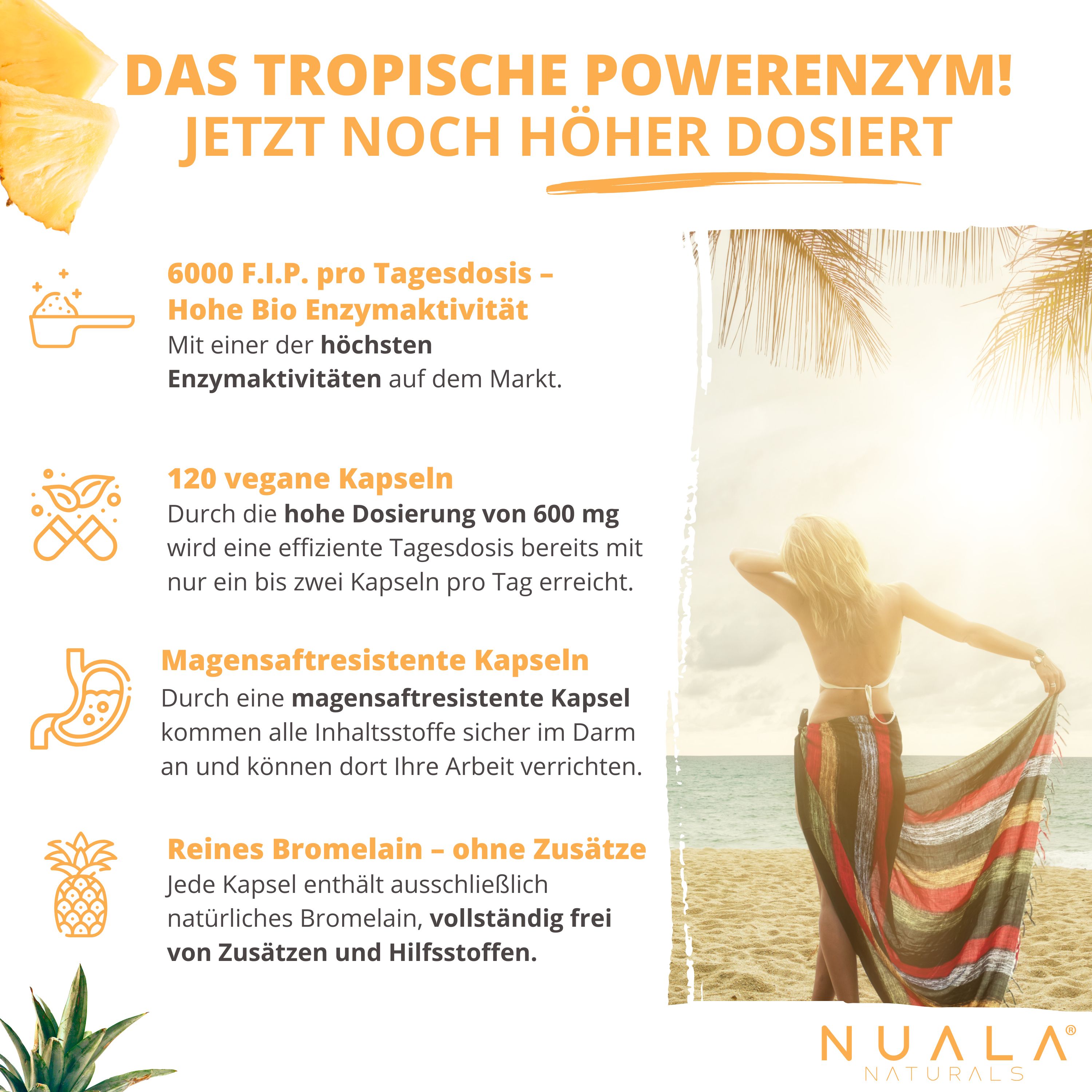 Nuala Naturals® - BROMELAIN BALANCE 5000 F.I.P.