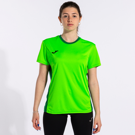 Camiseta Joma Winner II de manga curta verde fluorescente