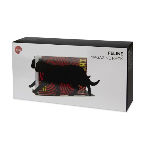 Porta-revistas Balvi em formato de gato preto
