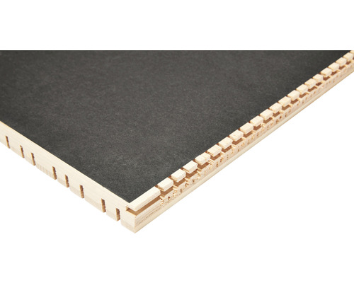 Akoestisch paneel LIGNO® wit spar onbehandeld, lamelbreedte: onregelmatig 12 - 25 mm, 1455 x 300 x 25 mm