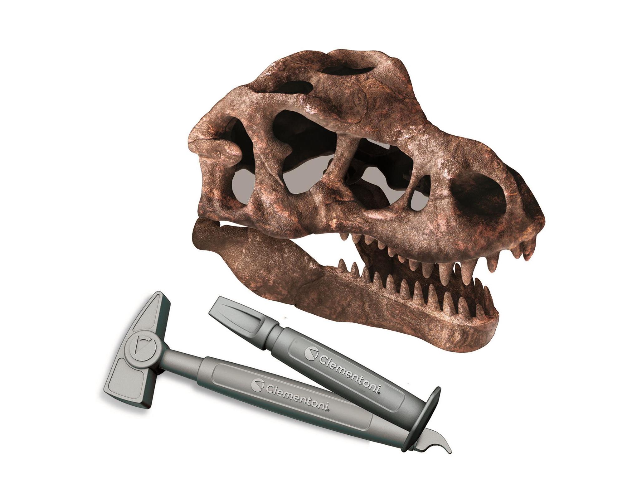 KIT ARQUEOLOGIA CLEMENTONI CRÂNIO T-REX