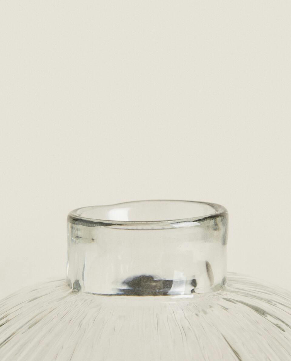 VASO DE VIDRO COM LINHAS