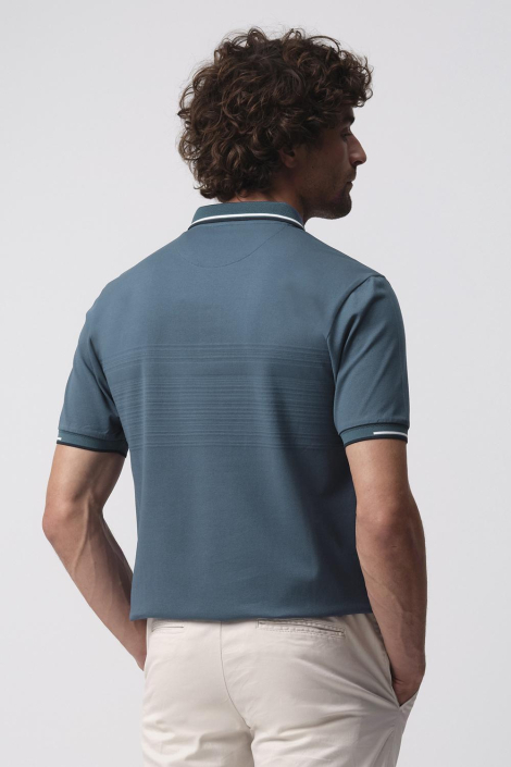 Campbell blauwe heren polo
