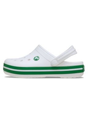 Crocs Crocband Kids Sandaler, White/Green Ivy