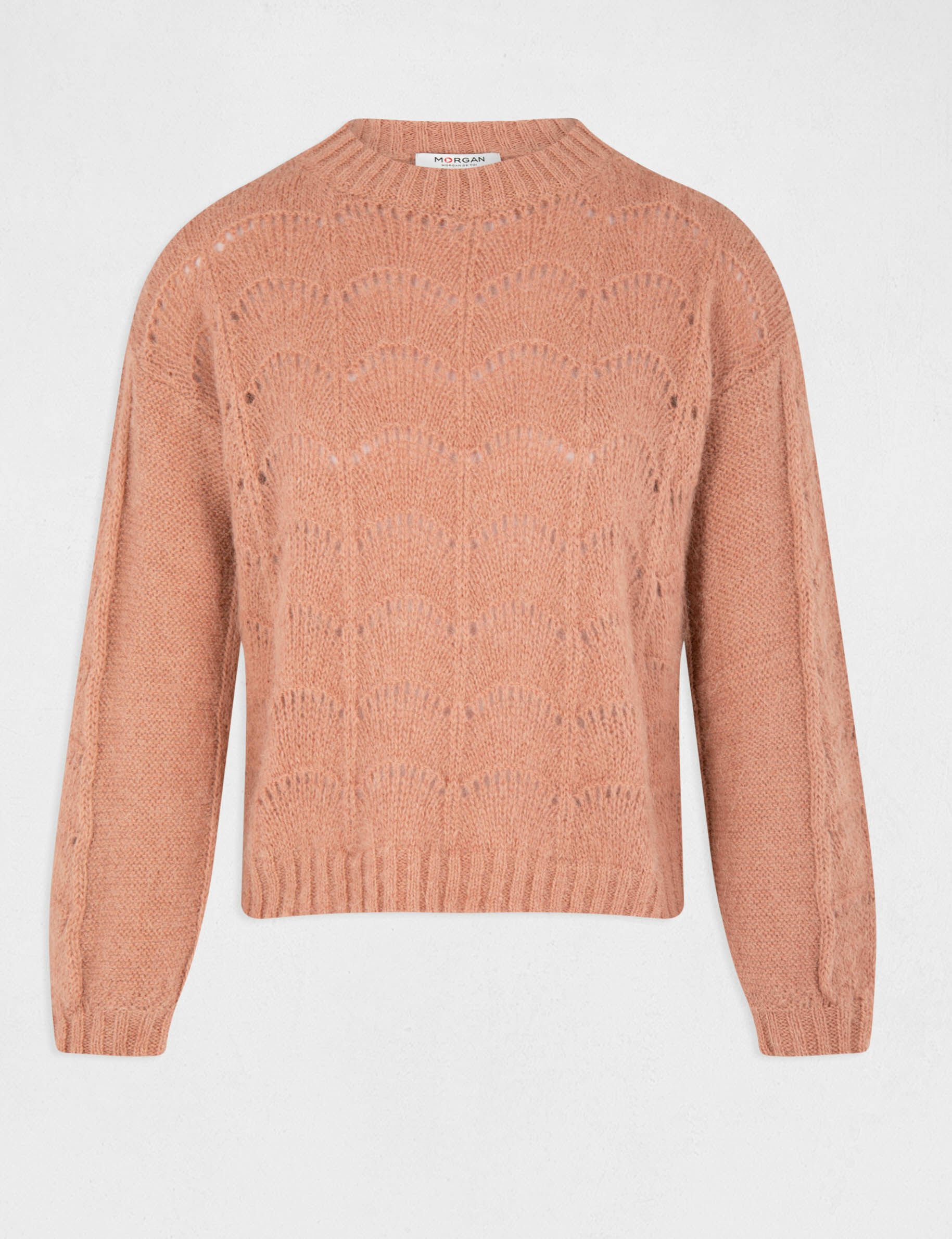 Pull à manches longues vieux rose femme - vieux_rose