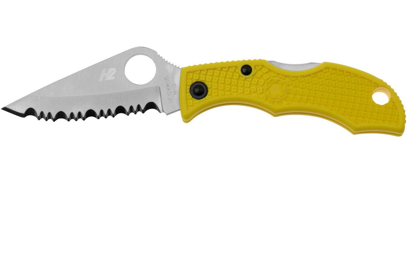 Spyderco Ladybug 3 Salt LYLS3 Yellow FRN, serrated zakmes