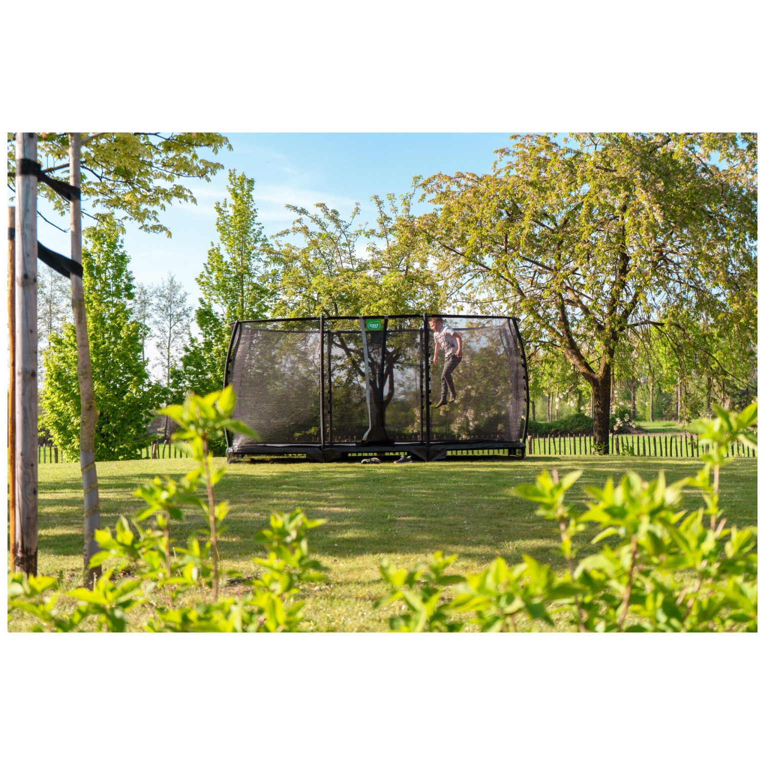EXIT Allure Classic inground trampoline 214x366cm - zwart