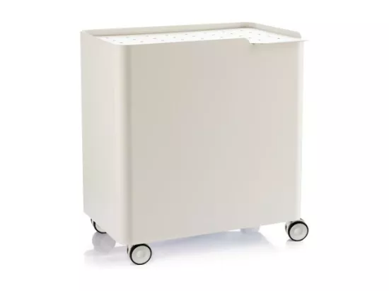 Meuble bac à linge roulant LUCCA avec système de fermeture douce