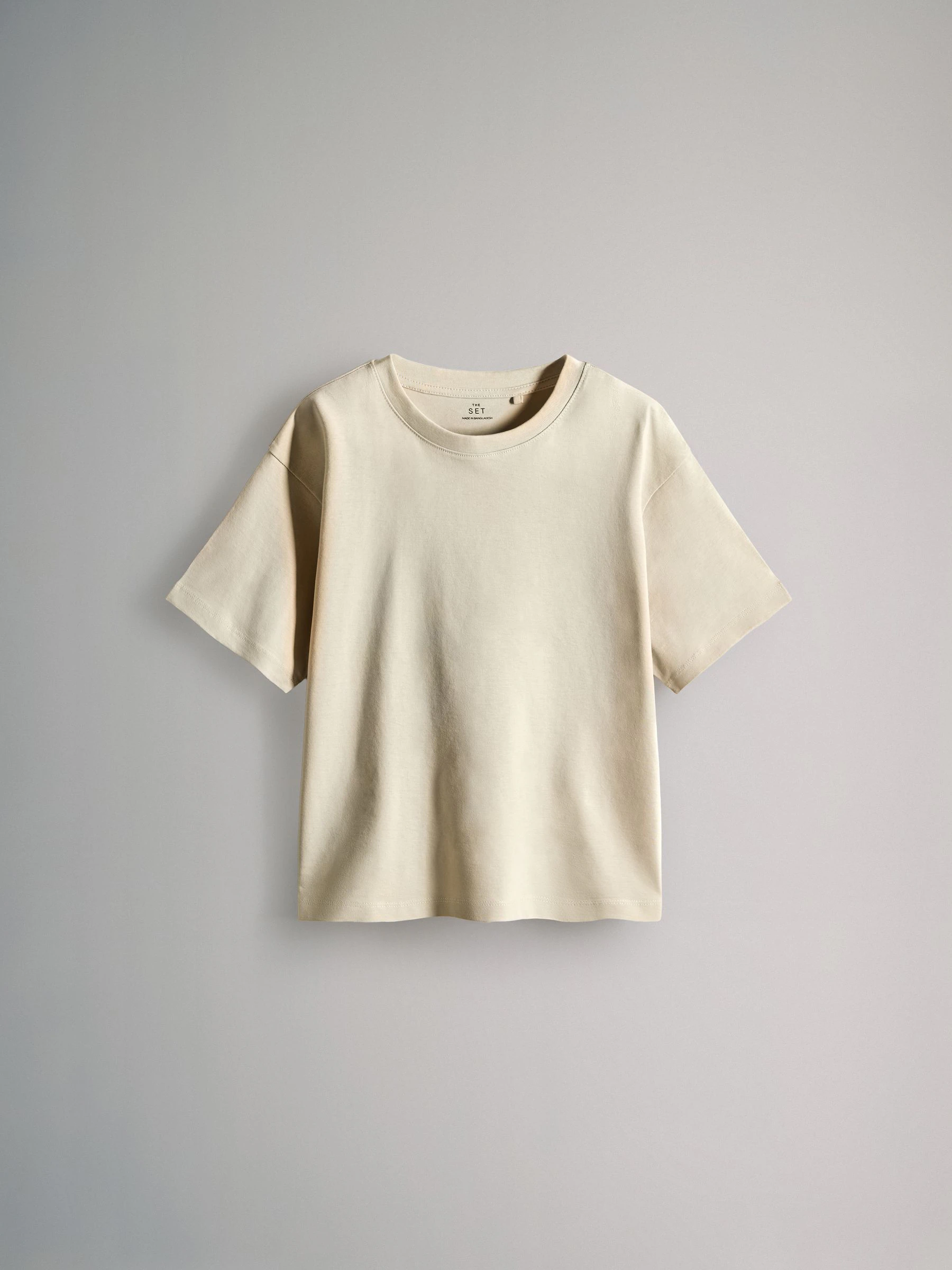 Black/Khaki/Green/Cream - The Set 4 Pack Oversized Short Sleeve Cotton T-Shirts