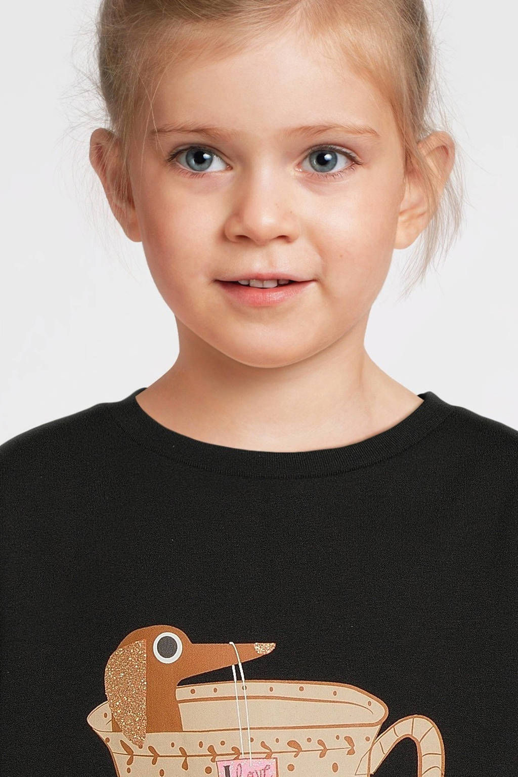 Moodstreet sweater Sky met printopdruk zwart
