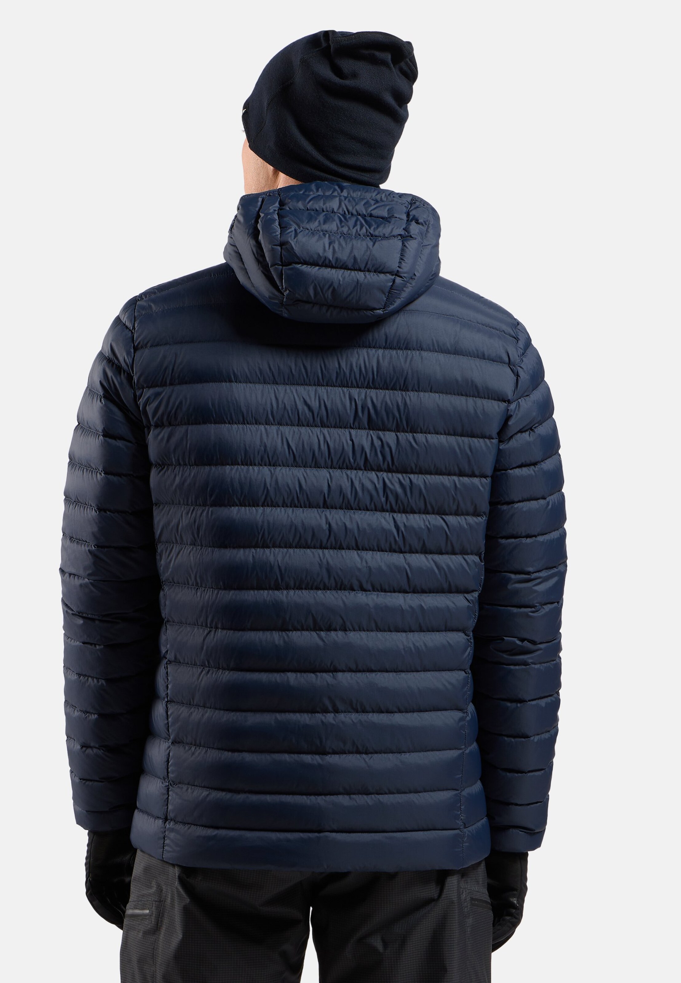 Kompakte X-Alp Daunenjacke mit Kapuze 2.0 in dark sapphire
