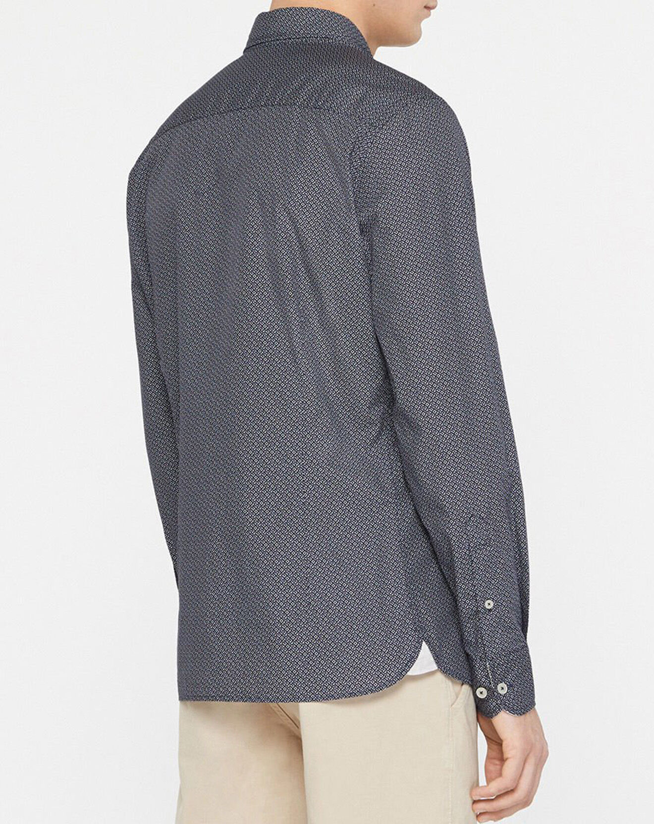 Hackett London Chemise Slim Fit à imprimé fantaisie bleu foncé