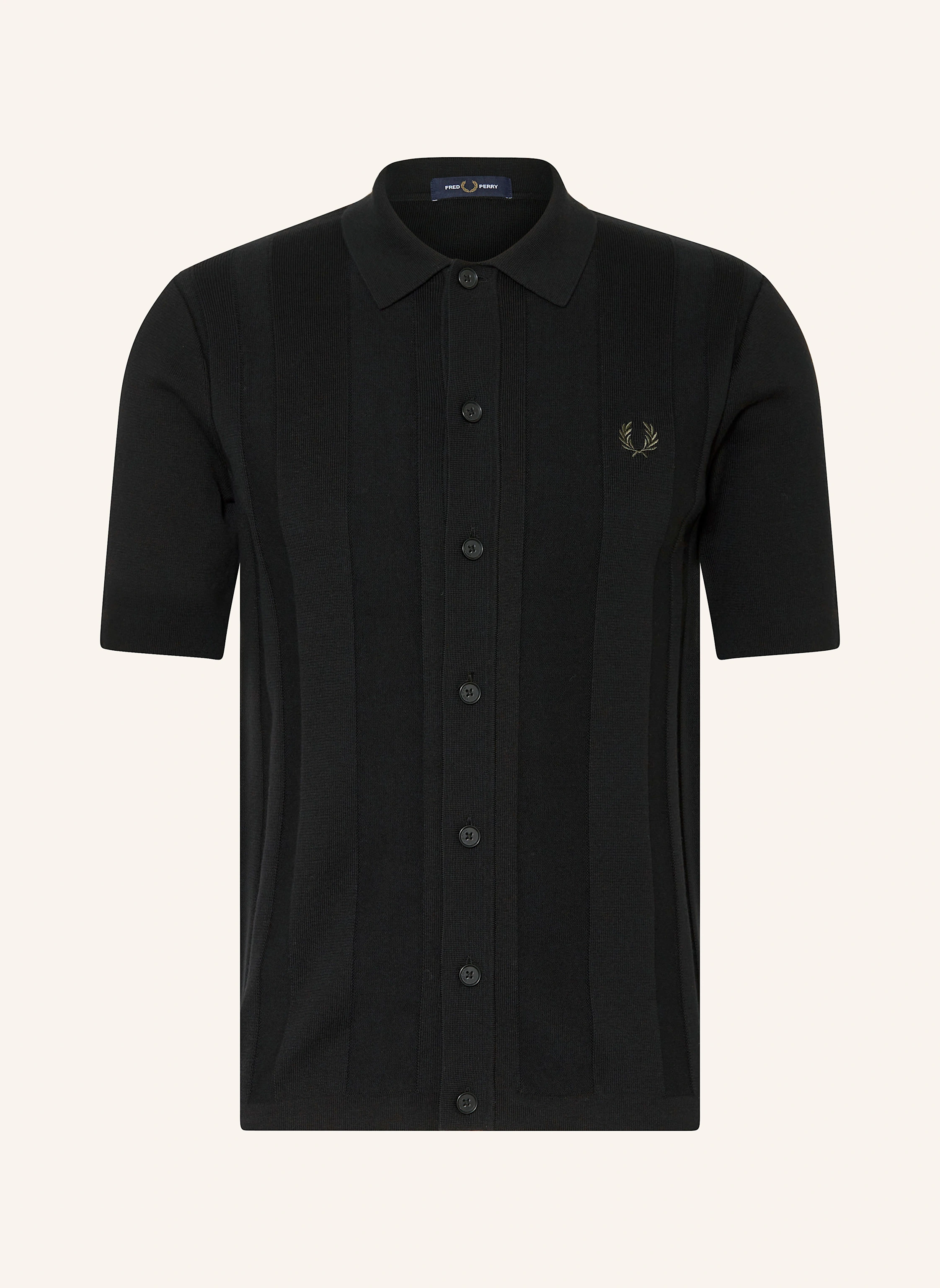 FRED PERRY Strickhemd Regular Fit