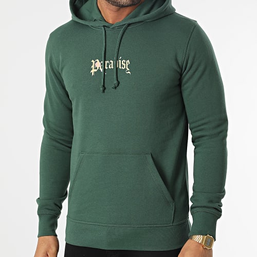 Sweat Capuche Paradise Roses Clothing Vert