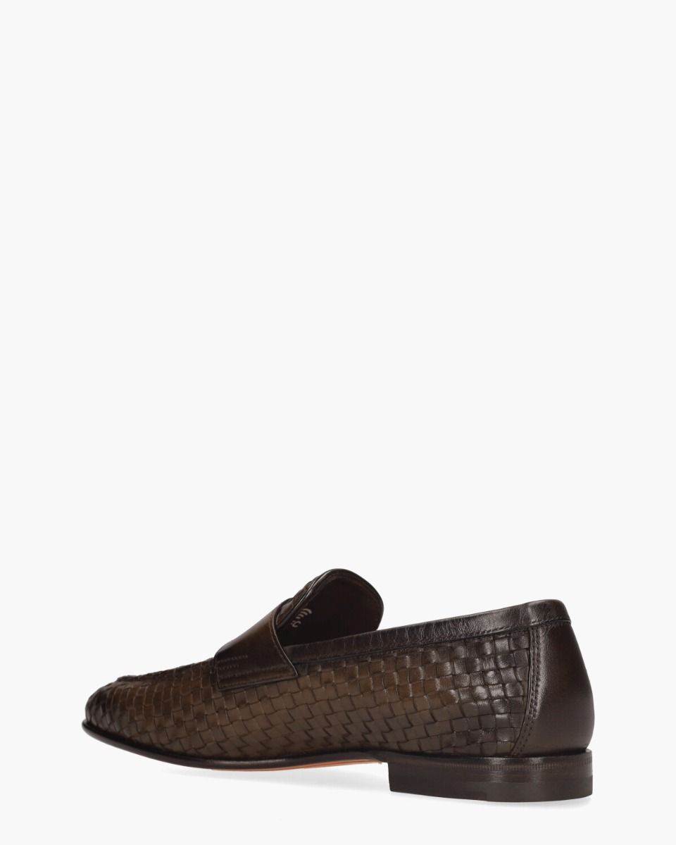 Santoni 13903 Donkerbruin Herenloafers