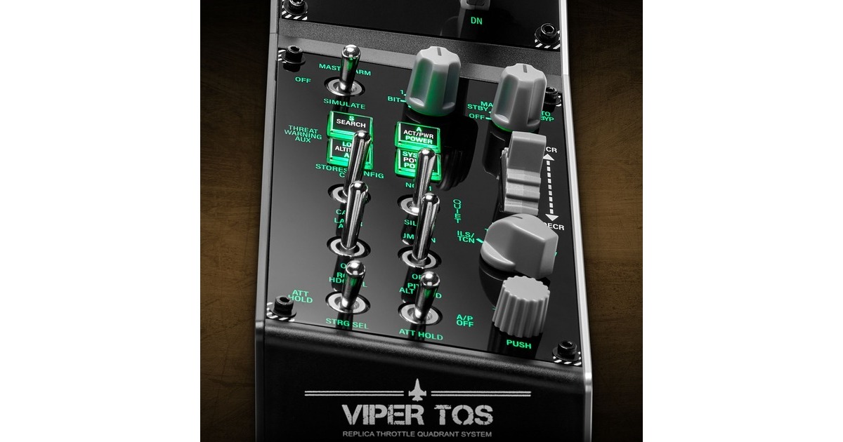 ThrustmasterViper Panel gaming flight sim bedieningspaneel  (Zwart, Pc)