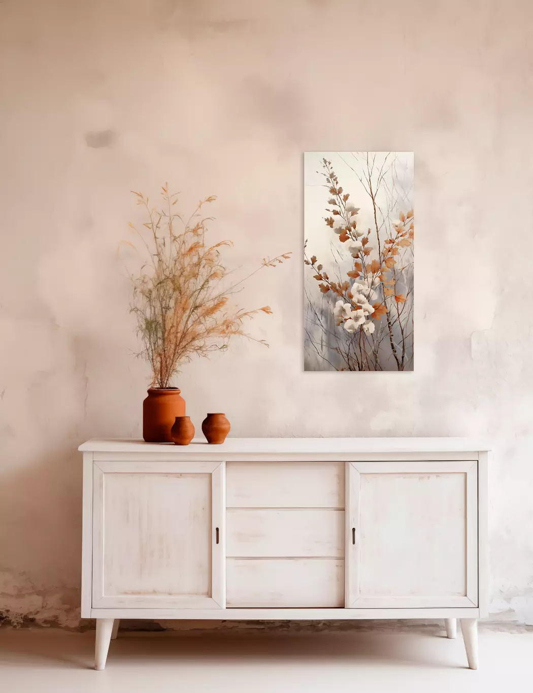 Wandbild 30 x 60 cm Soft Nature On Silver III