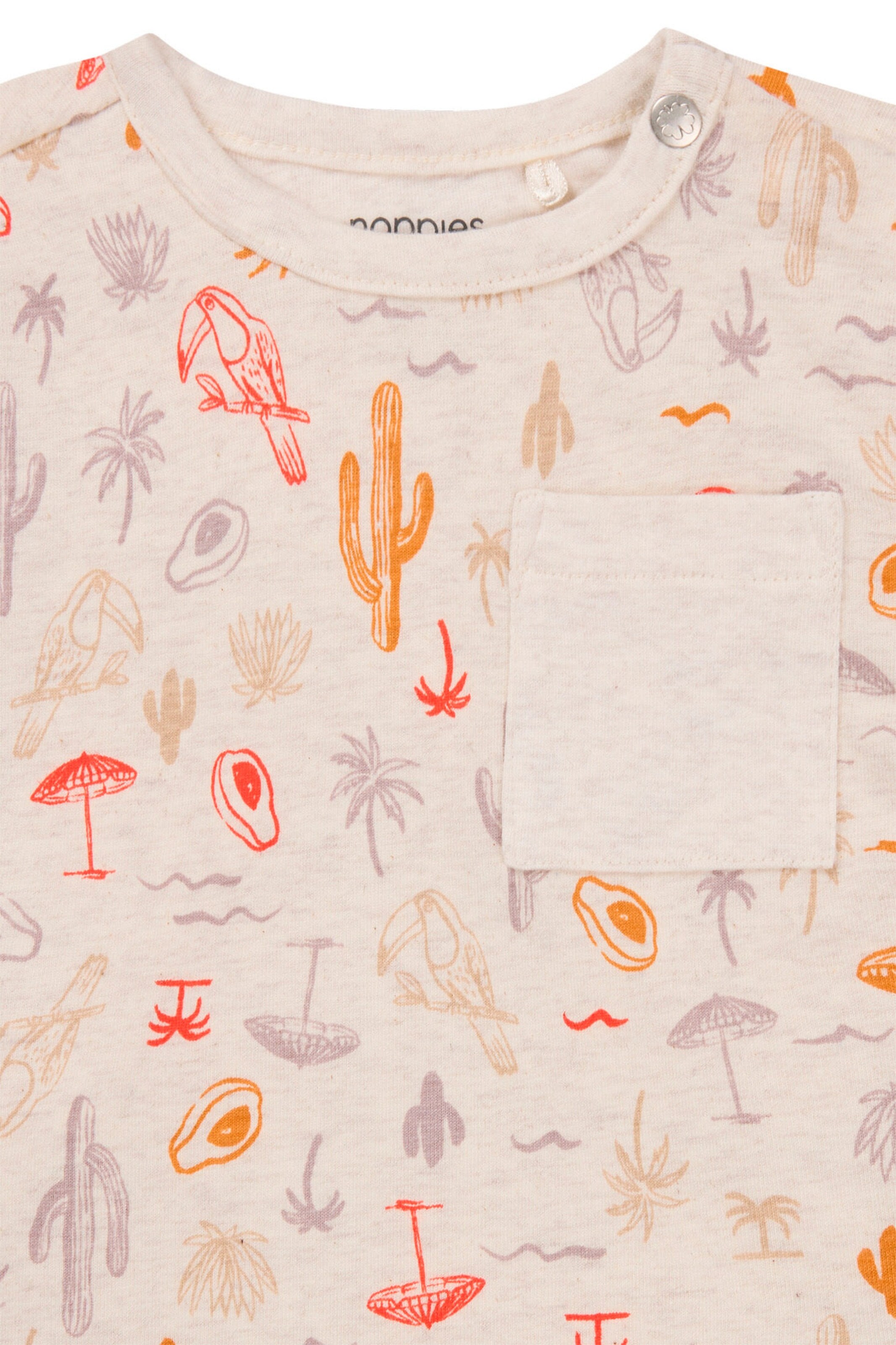 Noppies Baby T-shirt Olle Tropical pattern Off white