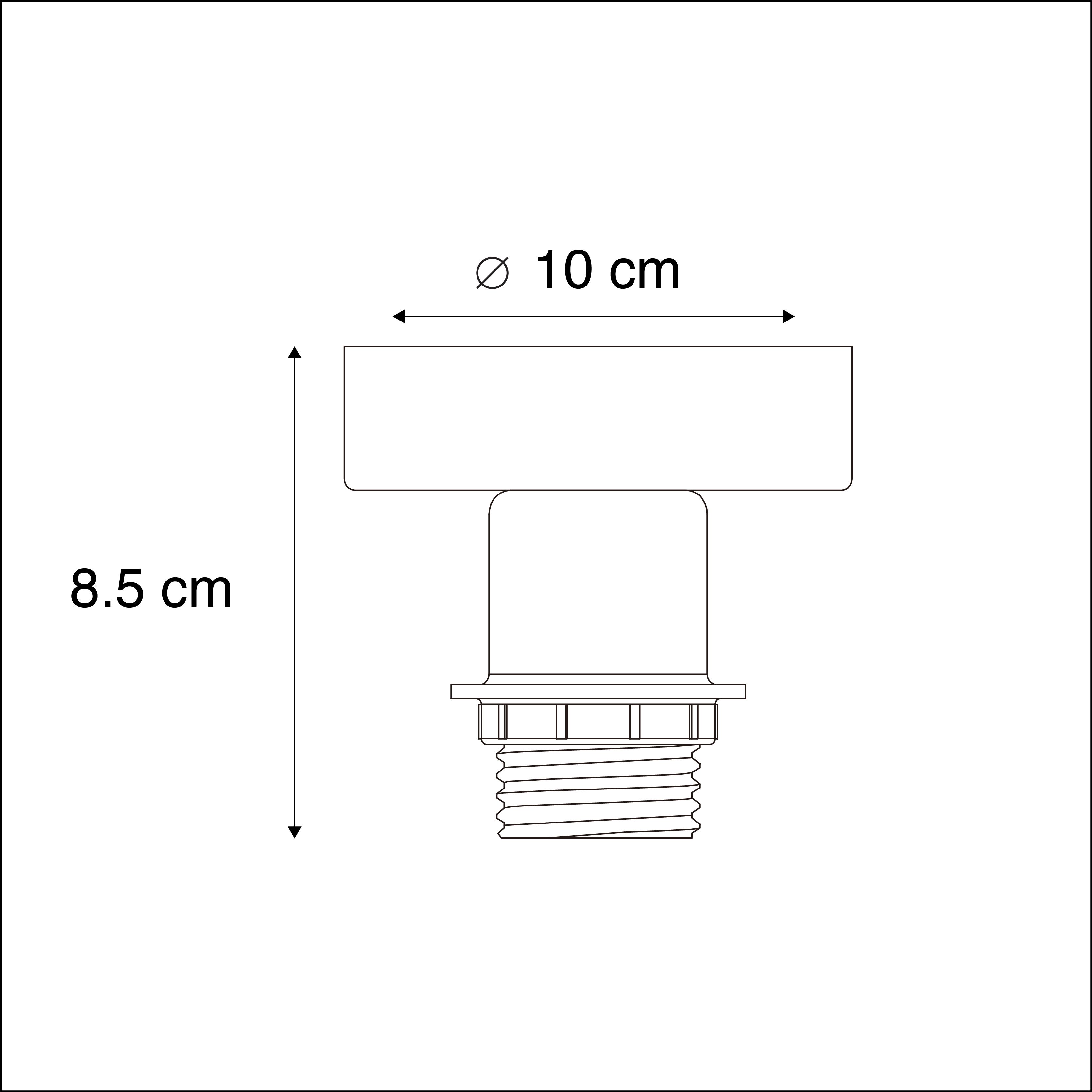 Plafondlamp mat zwart zonder kap - Combi