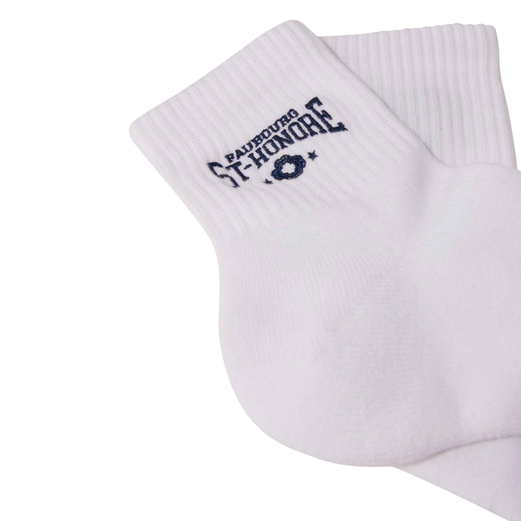 Chaussettes brodées en coton mélangé | Blanc