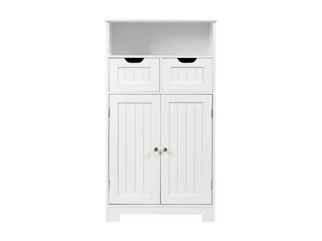 Meuble de rangement de salle de bain, Armoire Rangement de Toilette, Commode blanche de toilette/chambre 60 x 30 x 109 cm