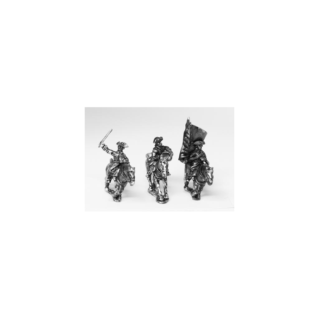 Seven Years War Russian: Command: Dragoon Officer, Standard Bearer & Drummer