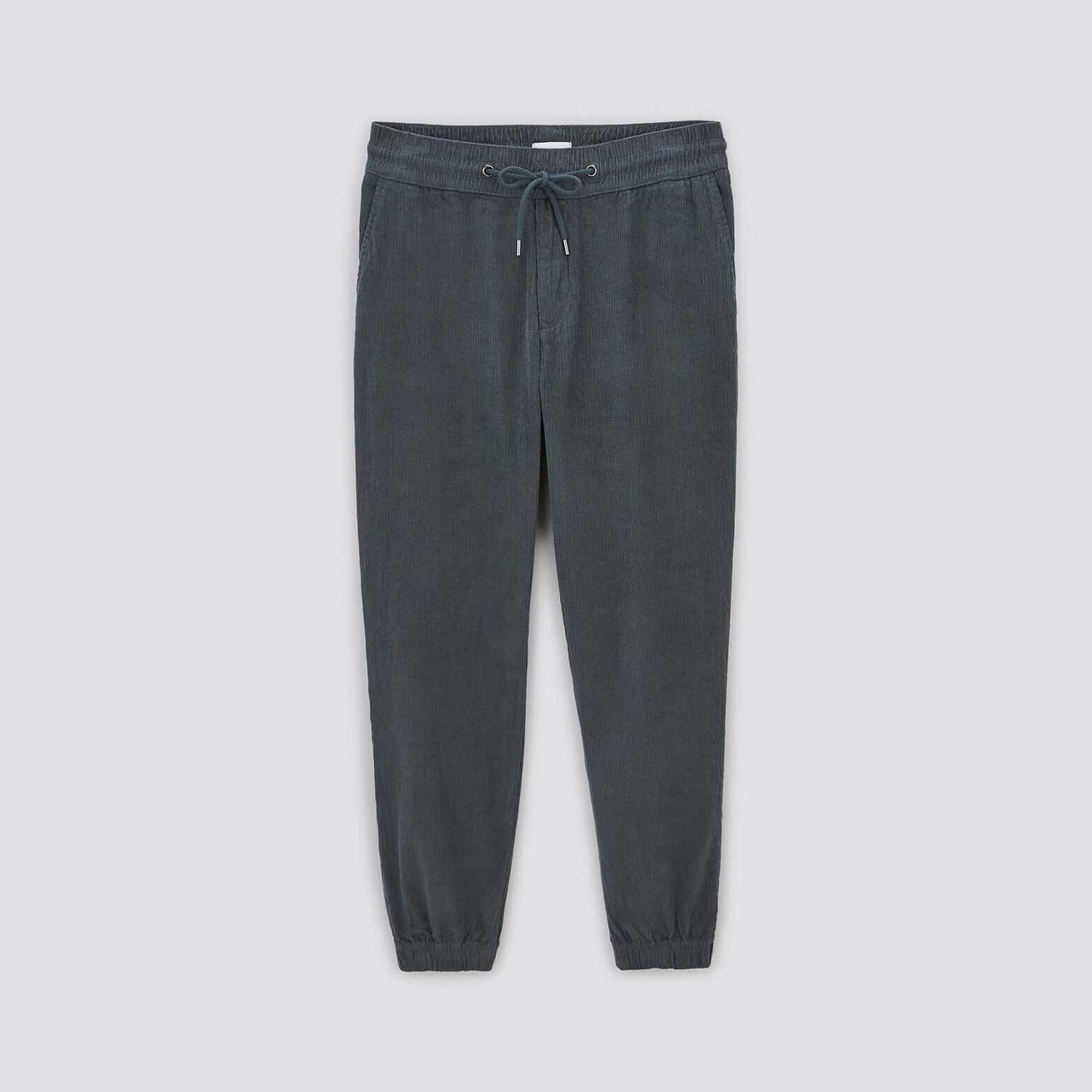 Pantalon jogging en velours Bleu moyen
