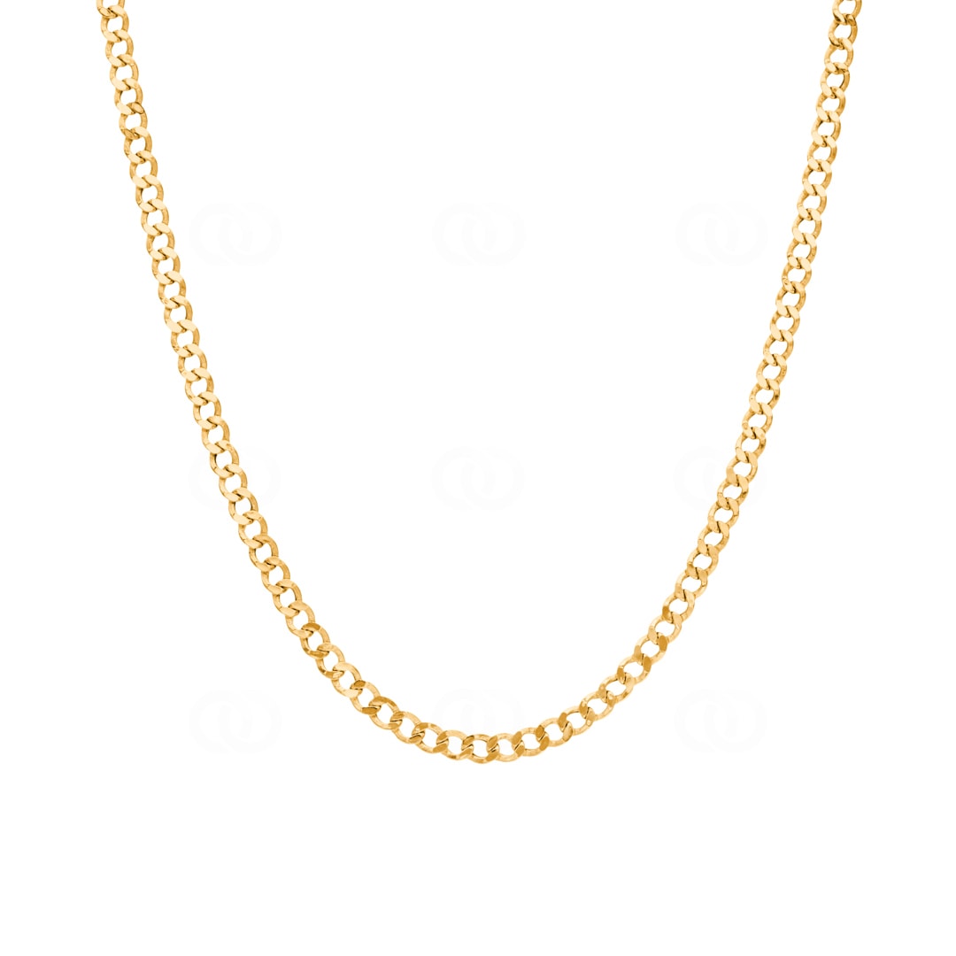 3.3mm Panzerkette 750/18 K Gelbgold halbmassiv
