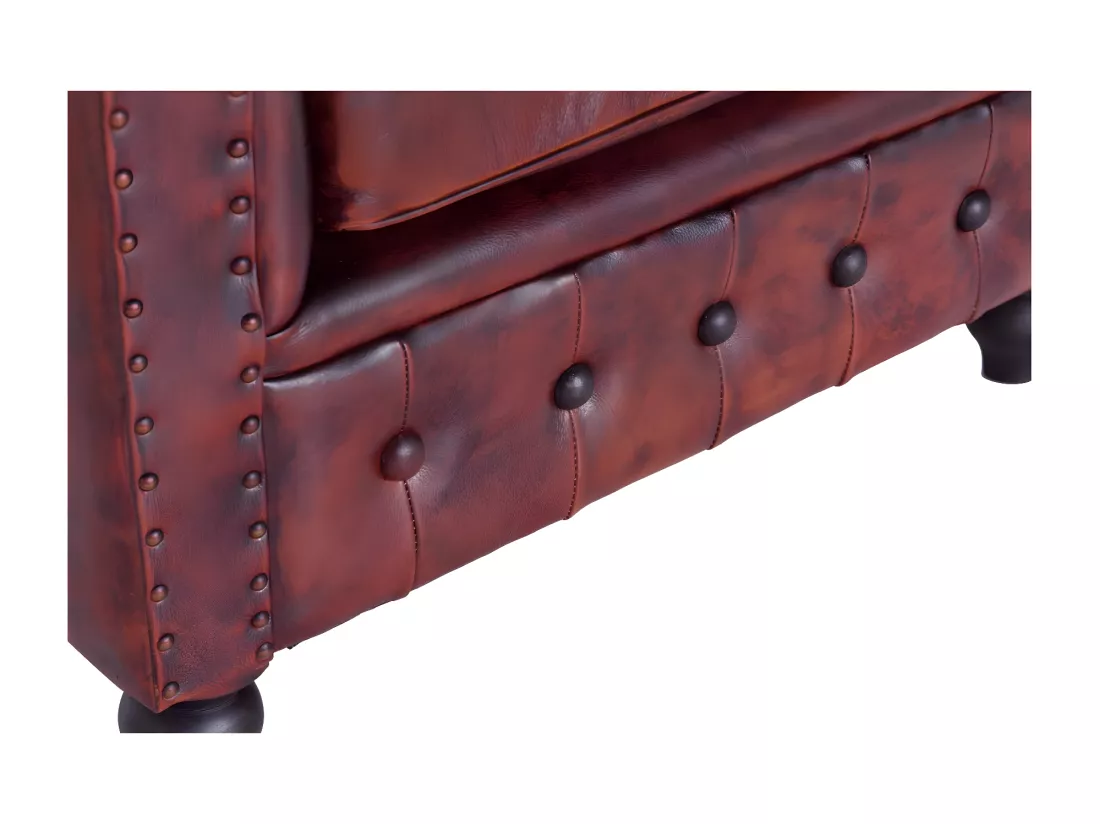 Fauteuil Chester en cuir Marrón.Giner y Colomer.72x86x96