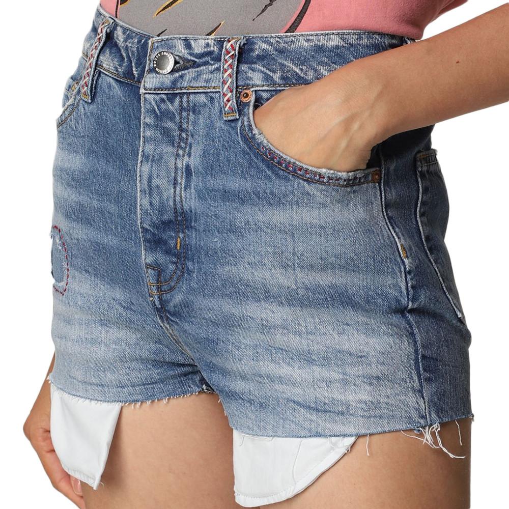 Superdry Short en jean Bleu Femme Superdry Skinny Hot