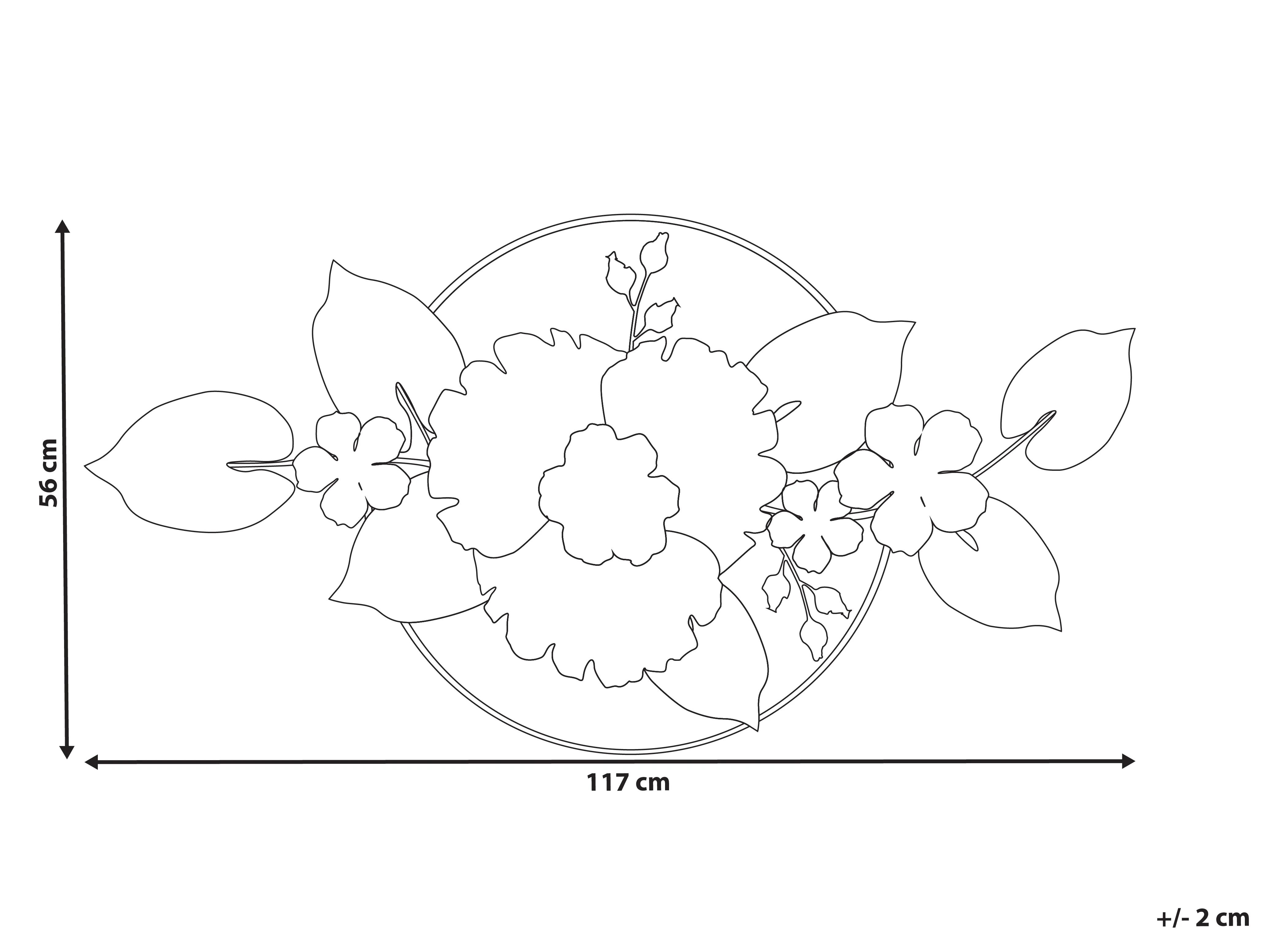 Wanddecoratie Bloem TERBIUM Metaal 56 cm Goud